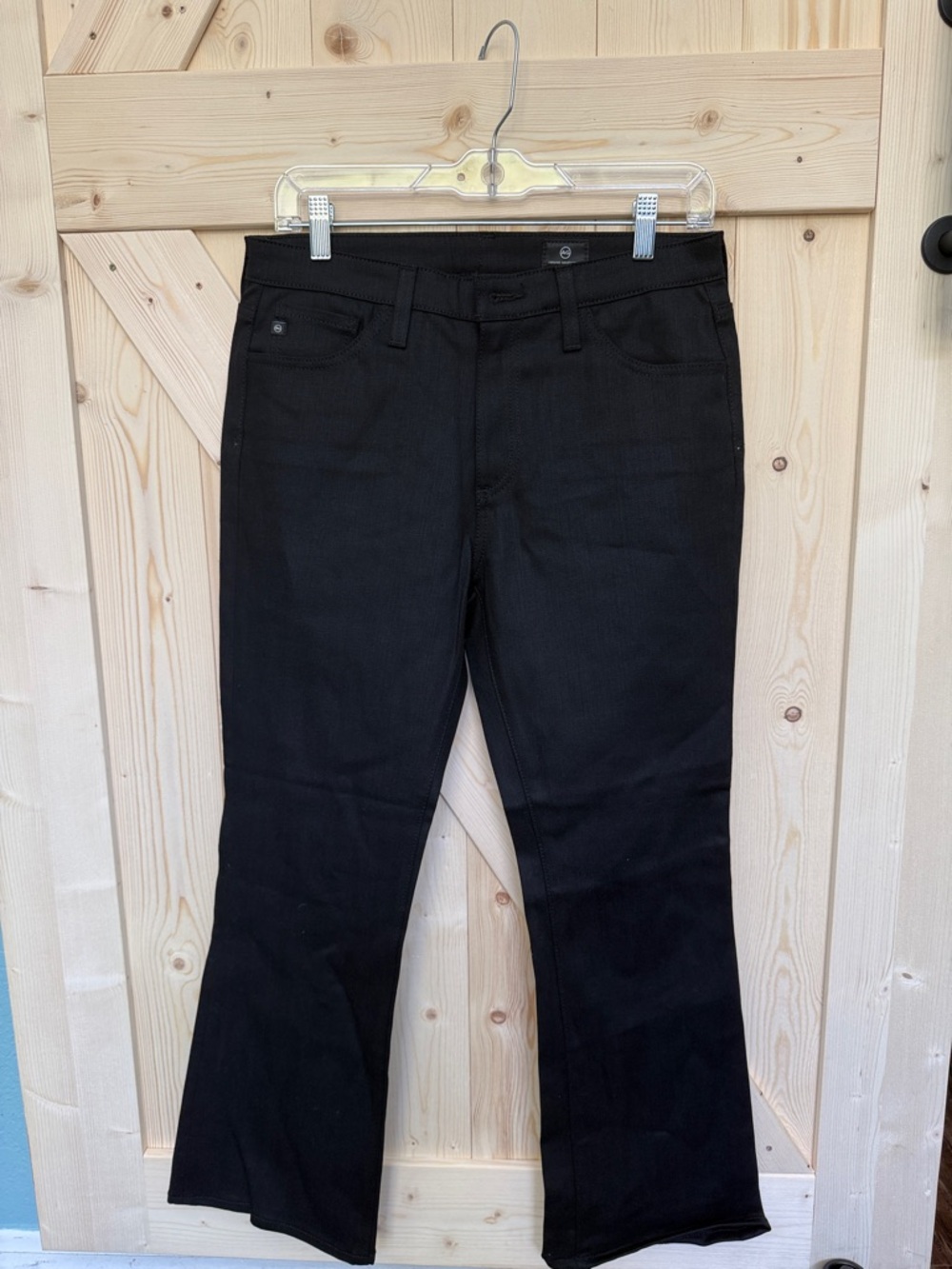 Ag Adriano Goldschmied Black Wide Leg Jeans